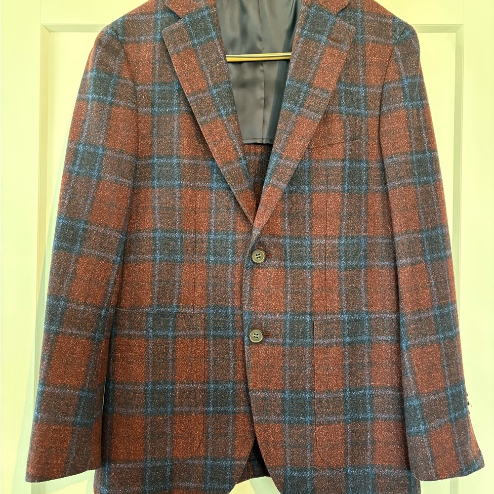 Suitsupply Mens tartan Sport Coat Tailored Fit